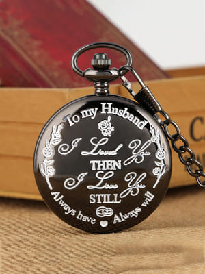 YouBella Pocket Watch Pendant with Chain for Husband Unique Memorable Gift Dual Purpose Stainless Steel Clock for Men (YBWATCH_0029)